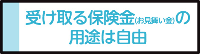 受け取る保険金(お見舞い金)の用途は自由
